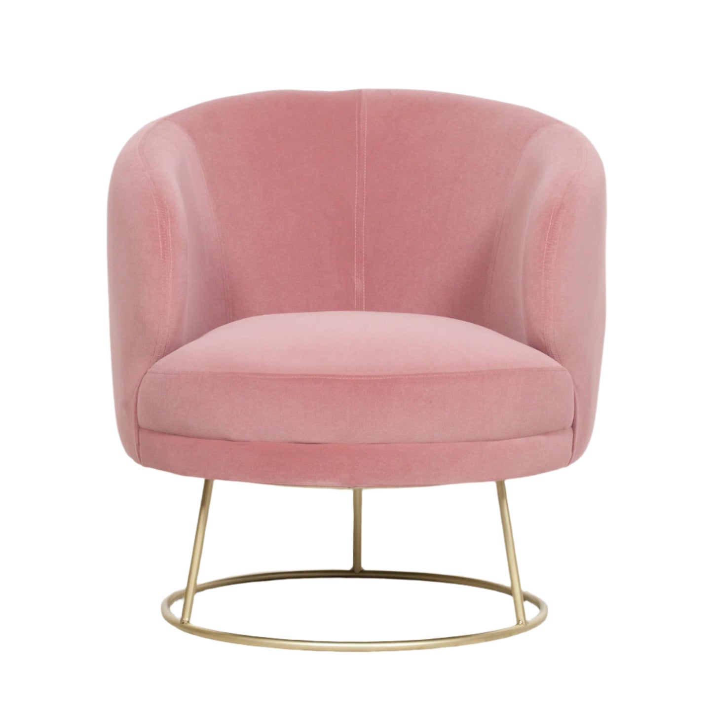 Velvet Upholstered Art Deco Accent Chair Armchair in Light Dusty Pink - AV140 - White Bear Furnishings
