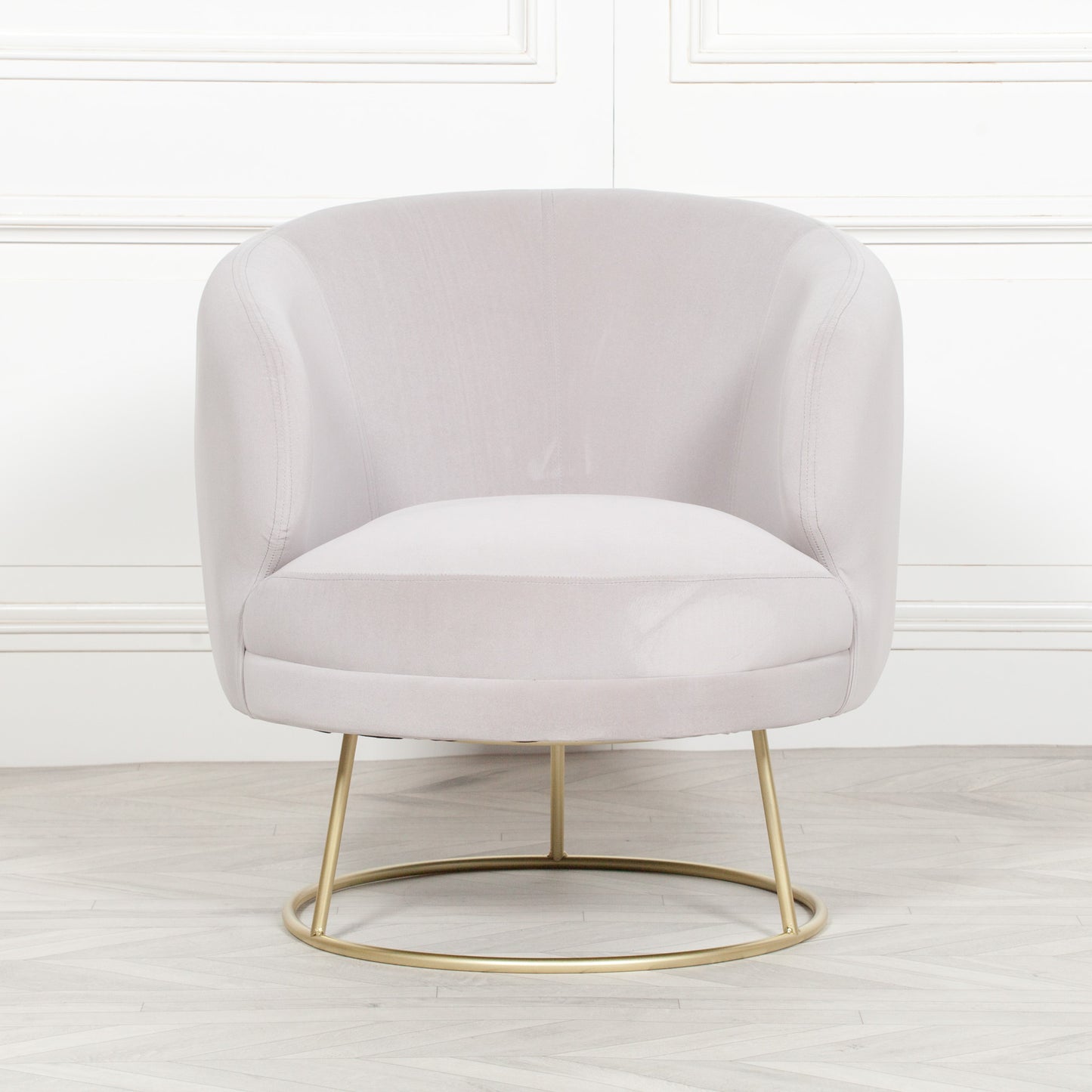 Velvet Upholstered Art Deco Accent Chair Armchair in Light Dusty Pink - AV140 - White Bear Furnishings