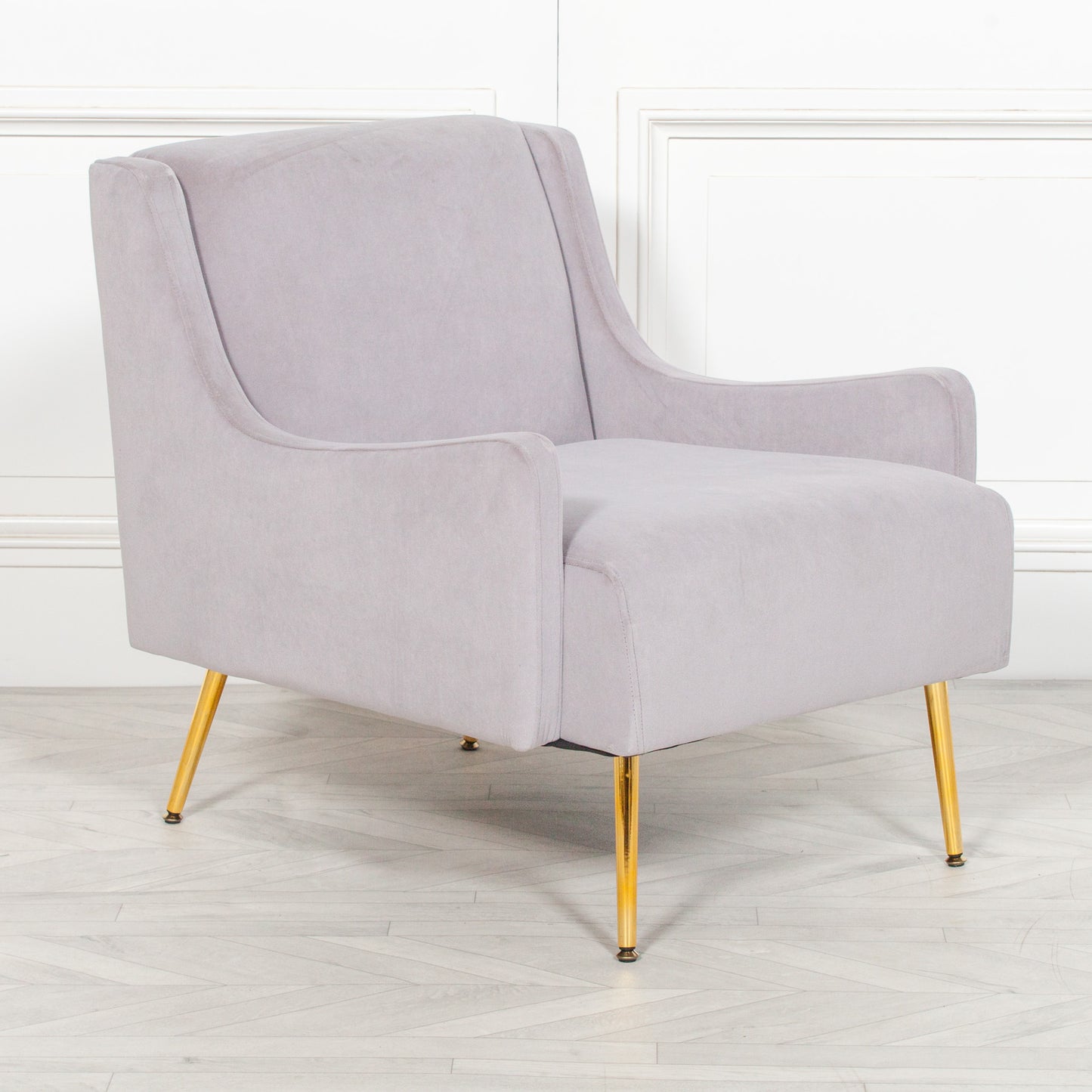 Grey Velvet Sofa Armchair Accent Chair - AV151