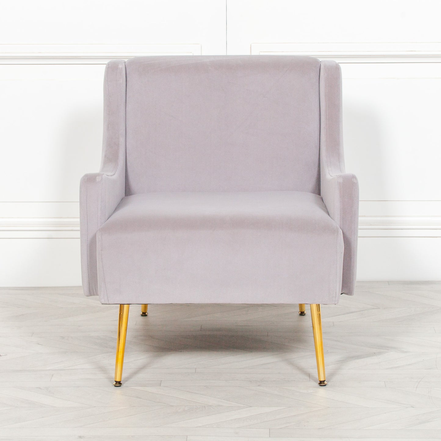 Grey Velvet Sofa Armchair Accent Chair - AV151