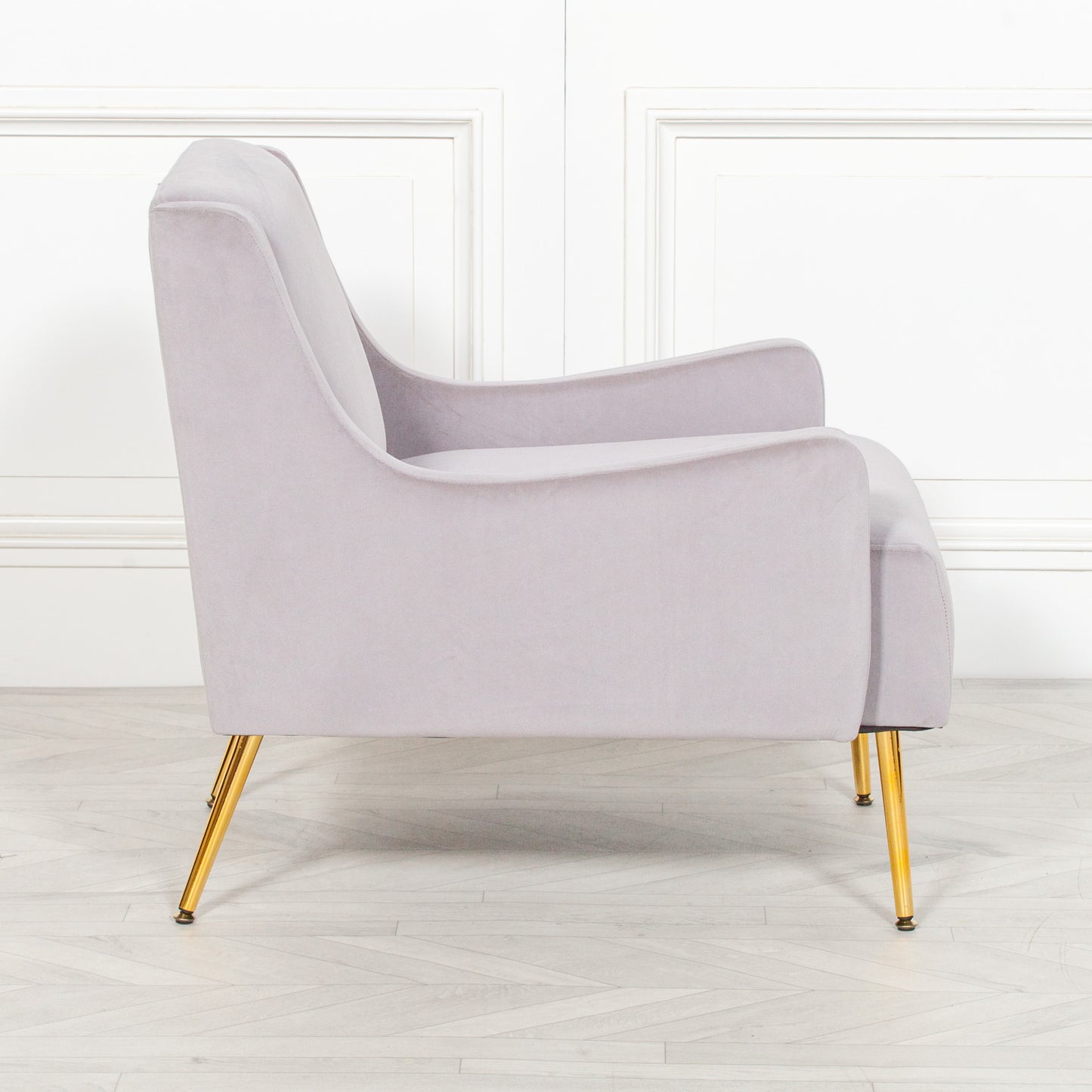 Grey Velvet Sofa Armchair Accent Chair - AV151