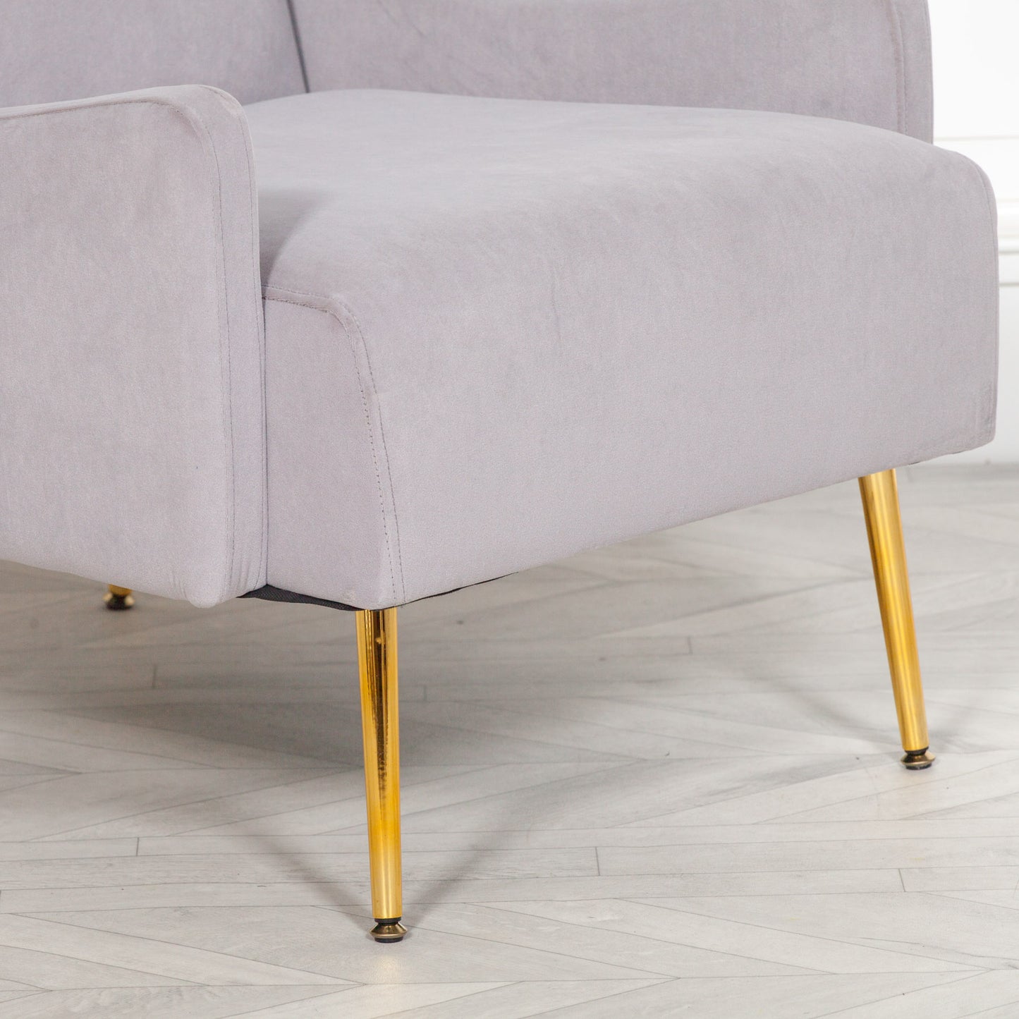 Grey Velvet Sofa Armchair Accent Chair - AV151