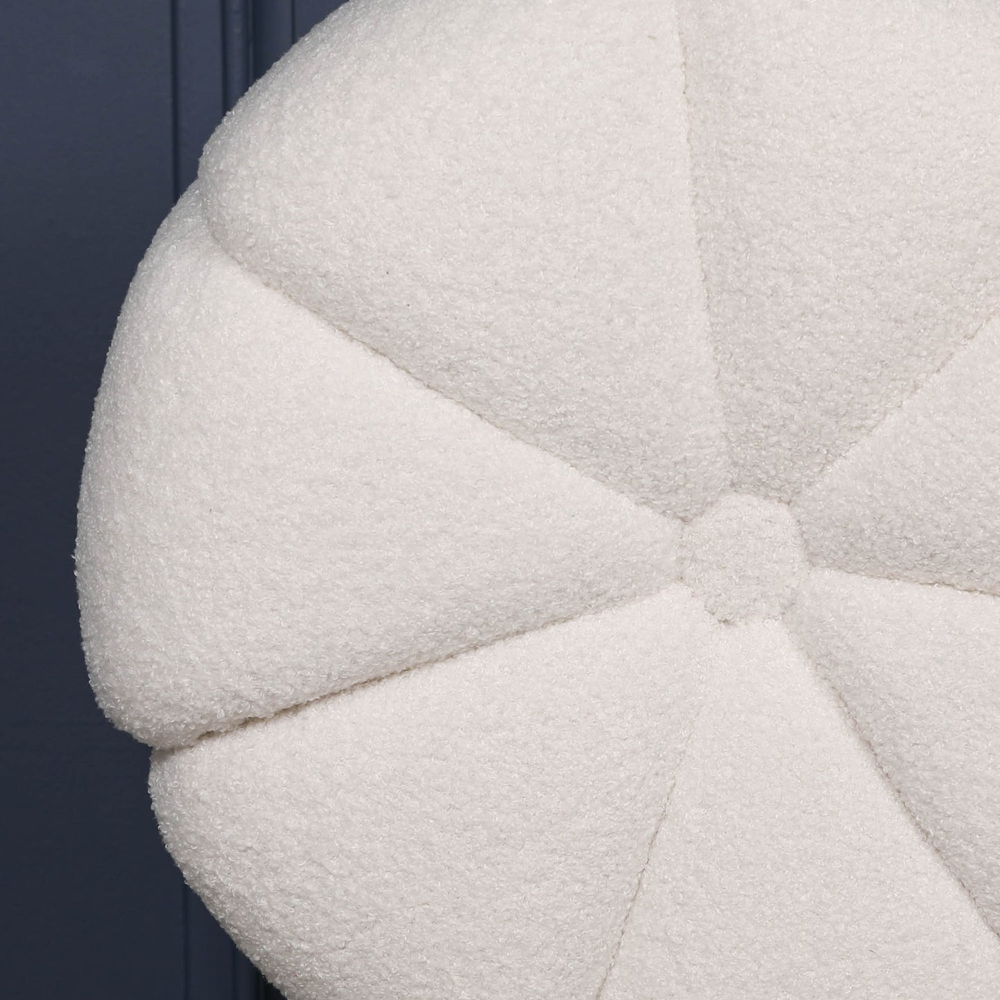 Boucle Petal Round Ottoman Stool - AV380