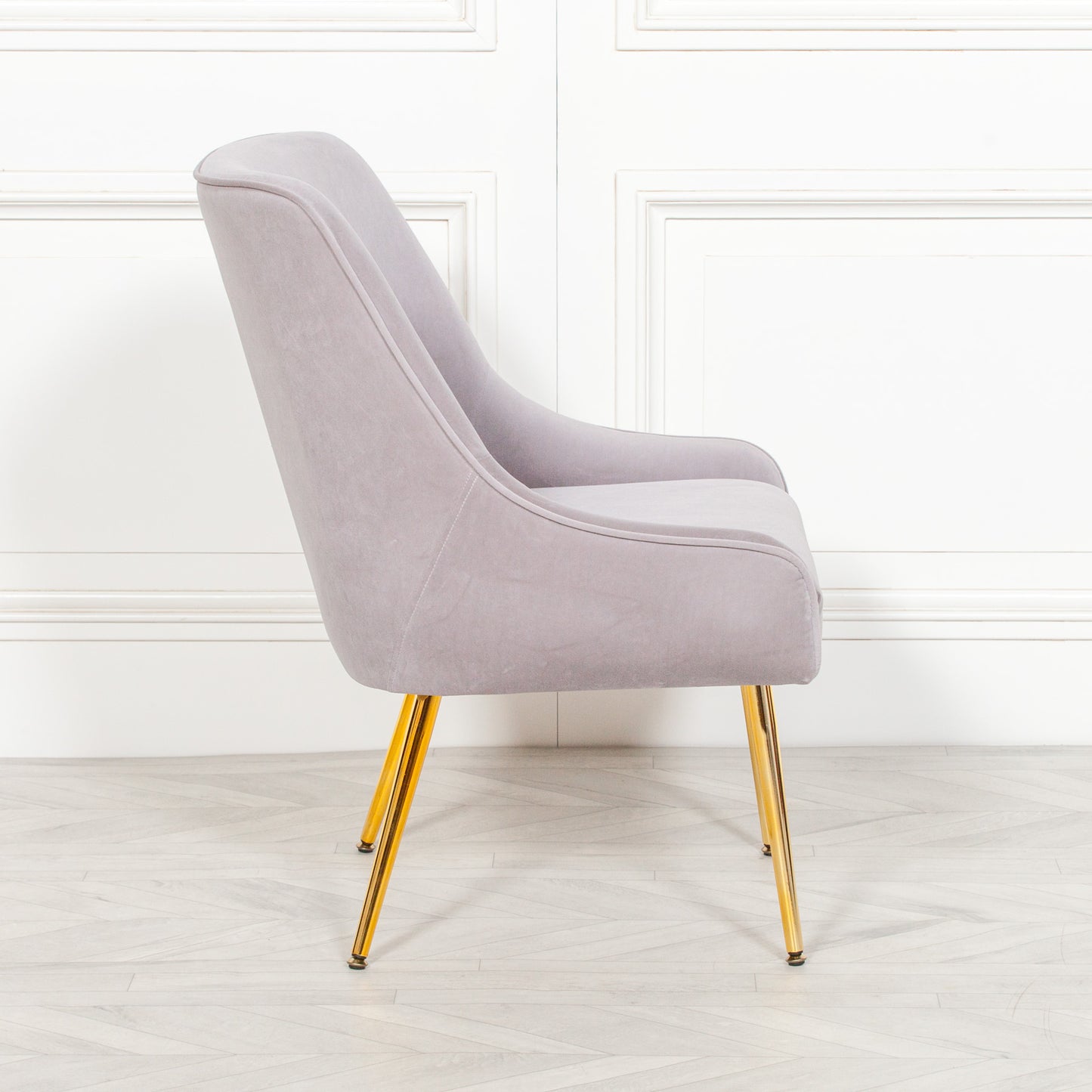Maison Reproductions Grey Velvet Chair - AV551