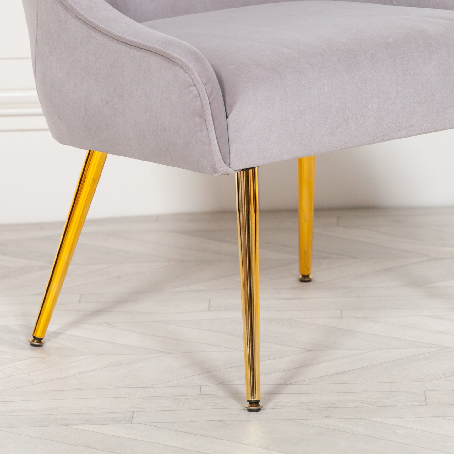 Maison Reproductions Grey Velvet Chair - AV551