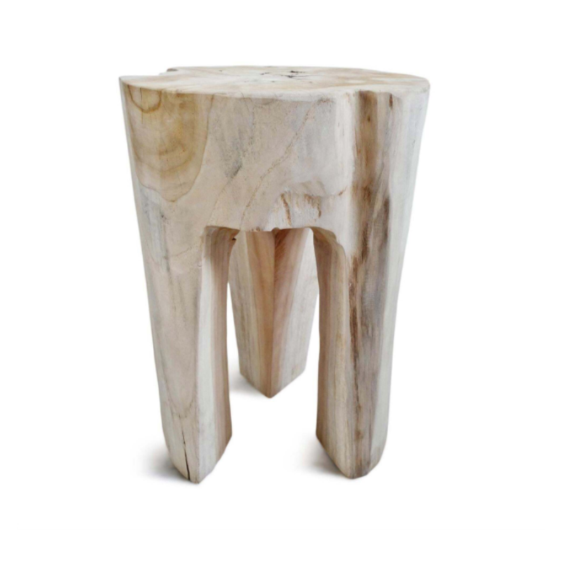 Ancient Mariner Rustic Teak 3 Leg Stool - IS033