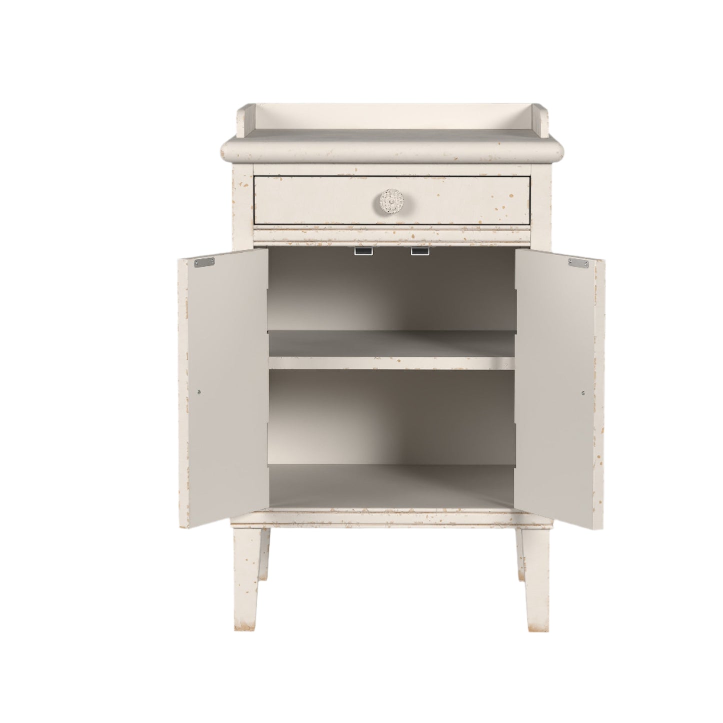 Laura Ashley Annaside Antique White 2 Door 1 Drawer Bedside Cabinet