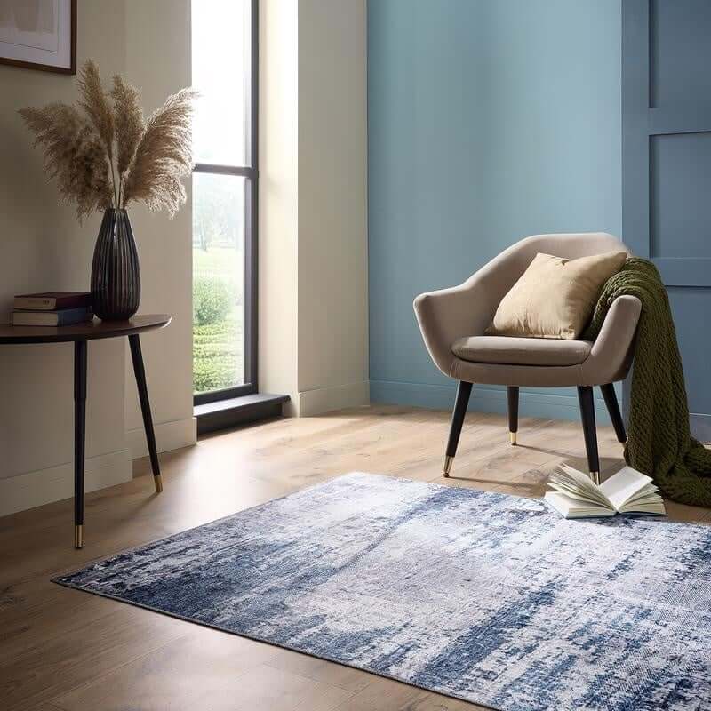 Eco-Washable Rug Abstract Design Non-Slip