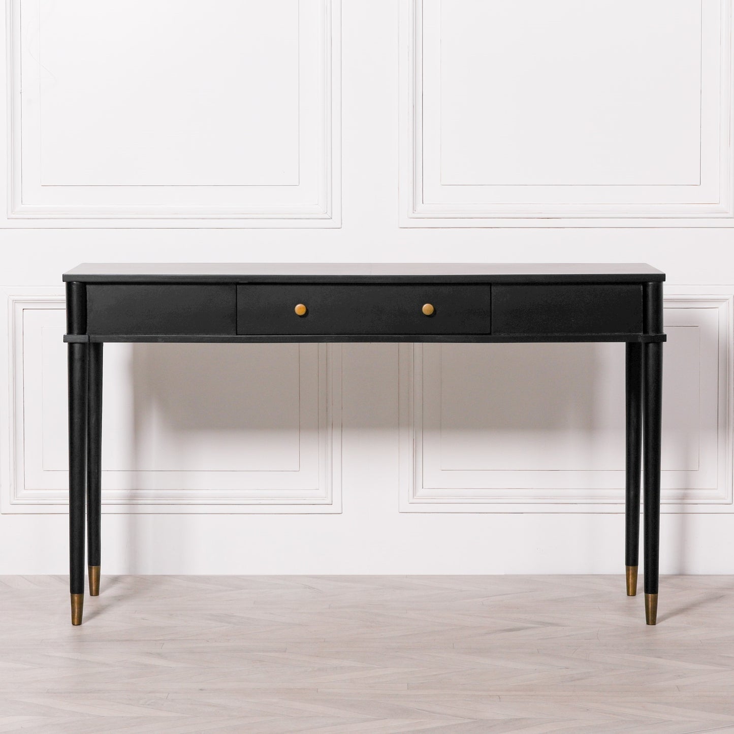 Maison Reproductions Black Painted Console Table - BFC122