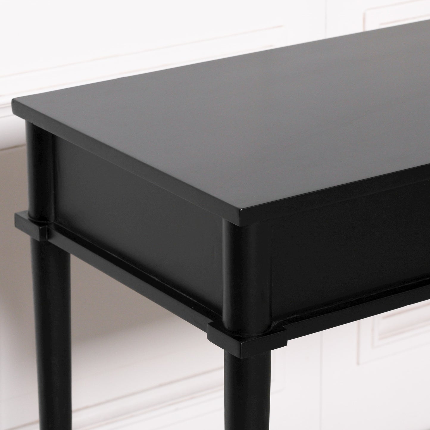 Maison Reproductions Black Painted Console Table - BFC122