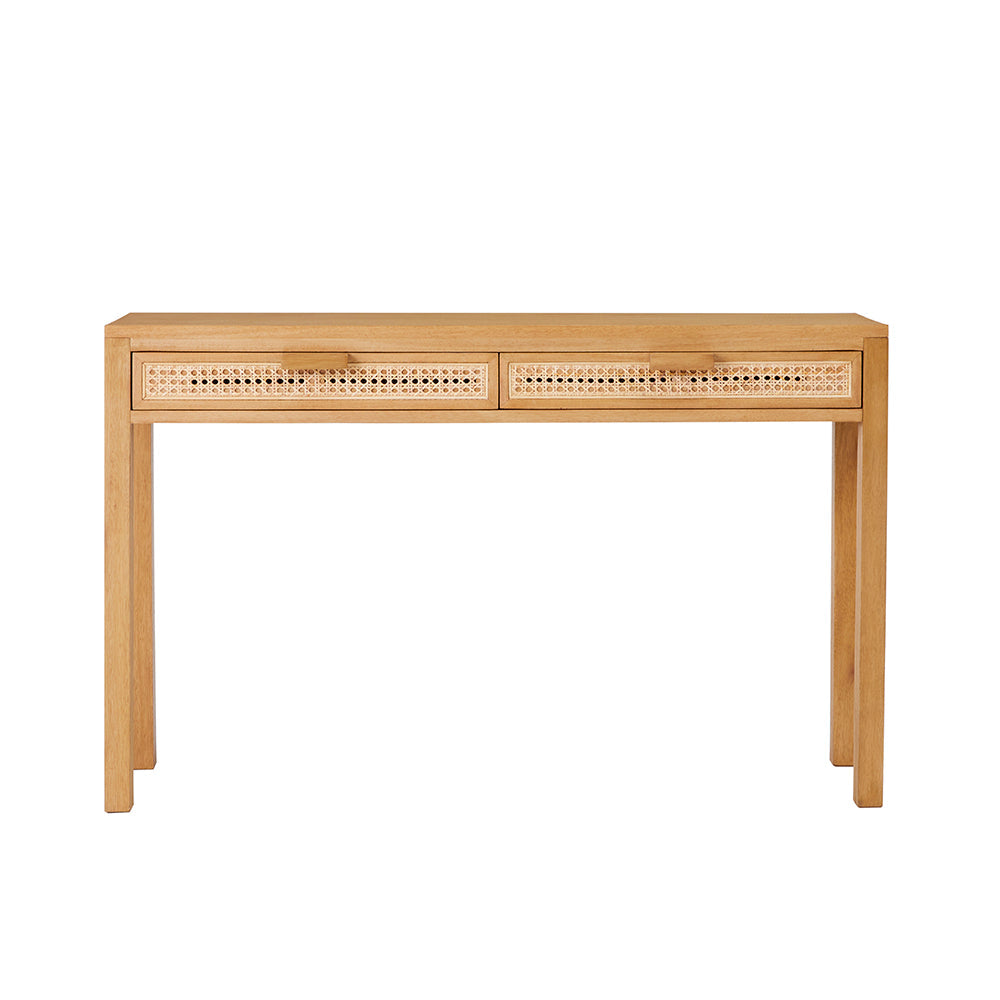 Fishe & Lilly Bali Rattan Dressing Table with 2 Drawers - White Bear Furnishings