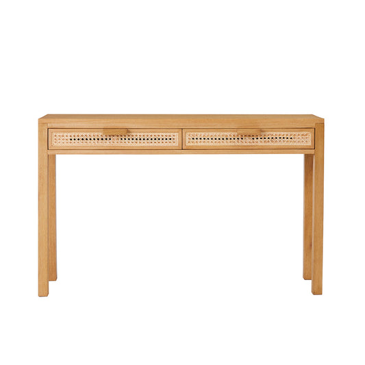 Fishe & Lilly Bali Rattan Dressing Table with 2 Drawers - White Bear Furnishings