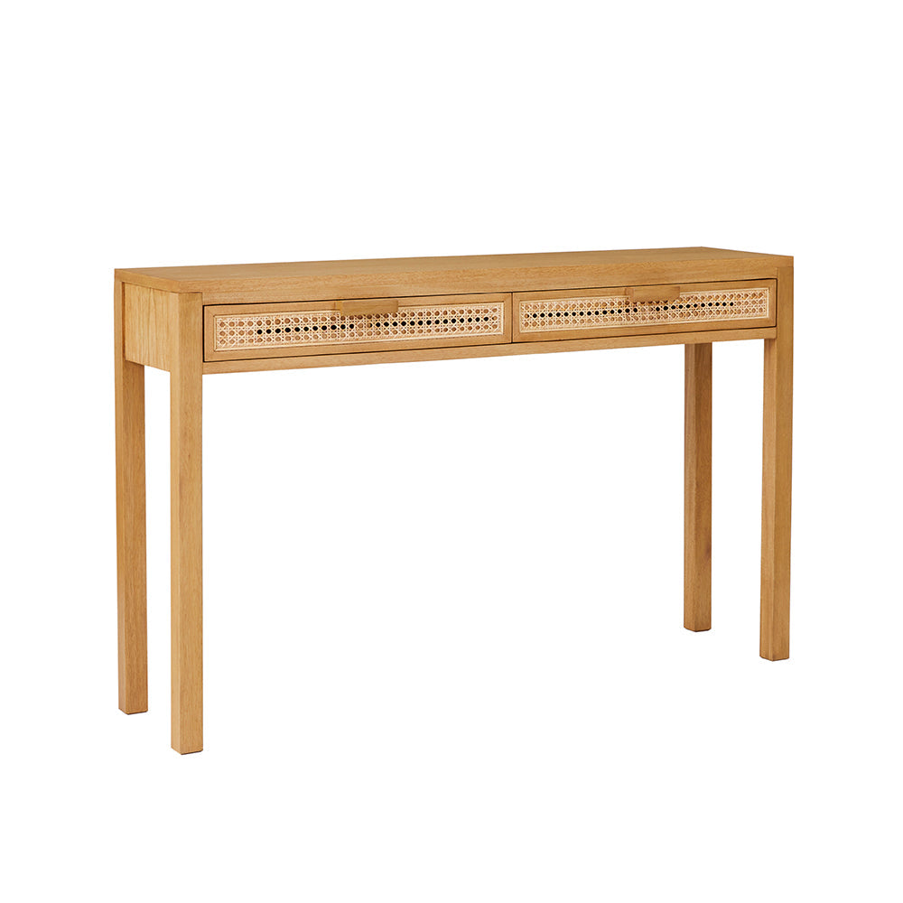 Fishe & Lilly Bali Rattan Dressing Table with 2 Drawers - White Bear Furnishings