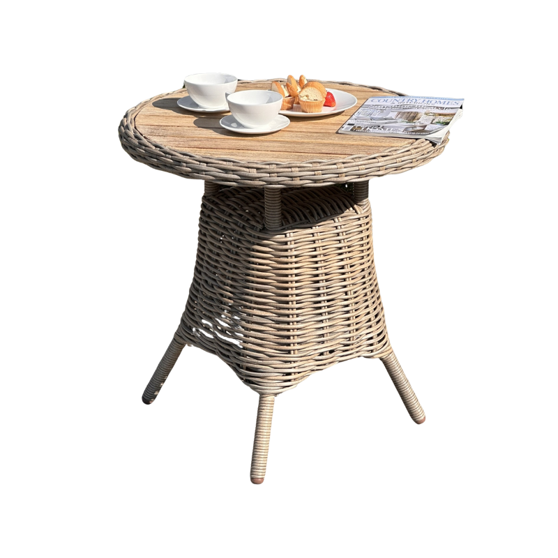 Amalfi Collection Outdoor Bistro Table With Wood Top - 23905