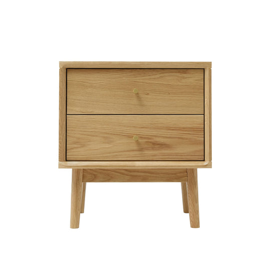 Fishe & Lilly Wright Oak Bedside Table - White Bear Furnishings