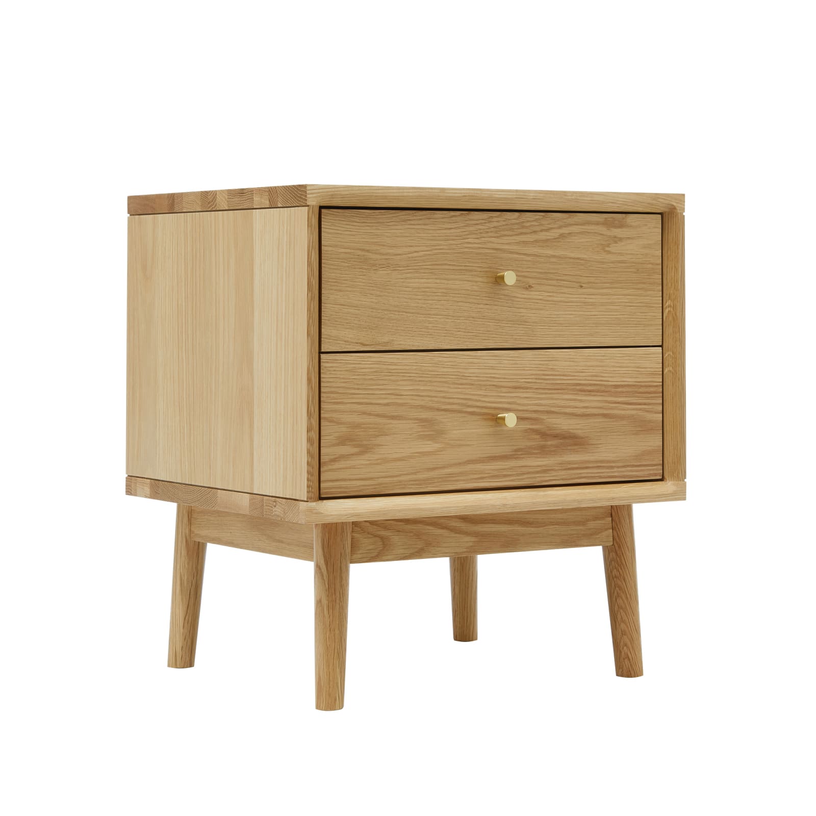 Fishe & Lilly Wright Oak Bedside Table - White Bear Furnishings