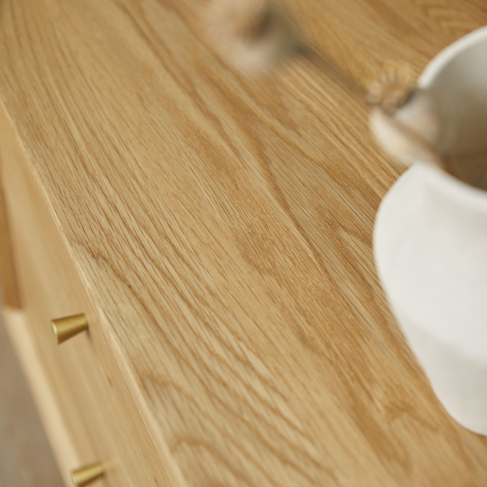 Fishe & Lilly Wright Oak Bedside Table - White Bear Furnishings