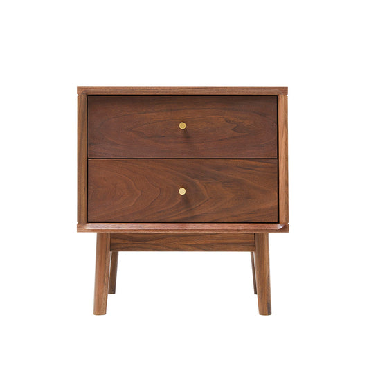 Fishe & Lilly Wright Walnut Bedside Table - White Bear Furnishings