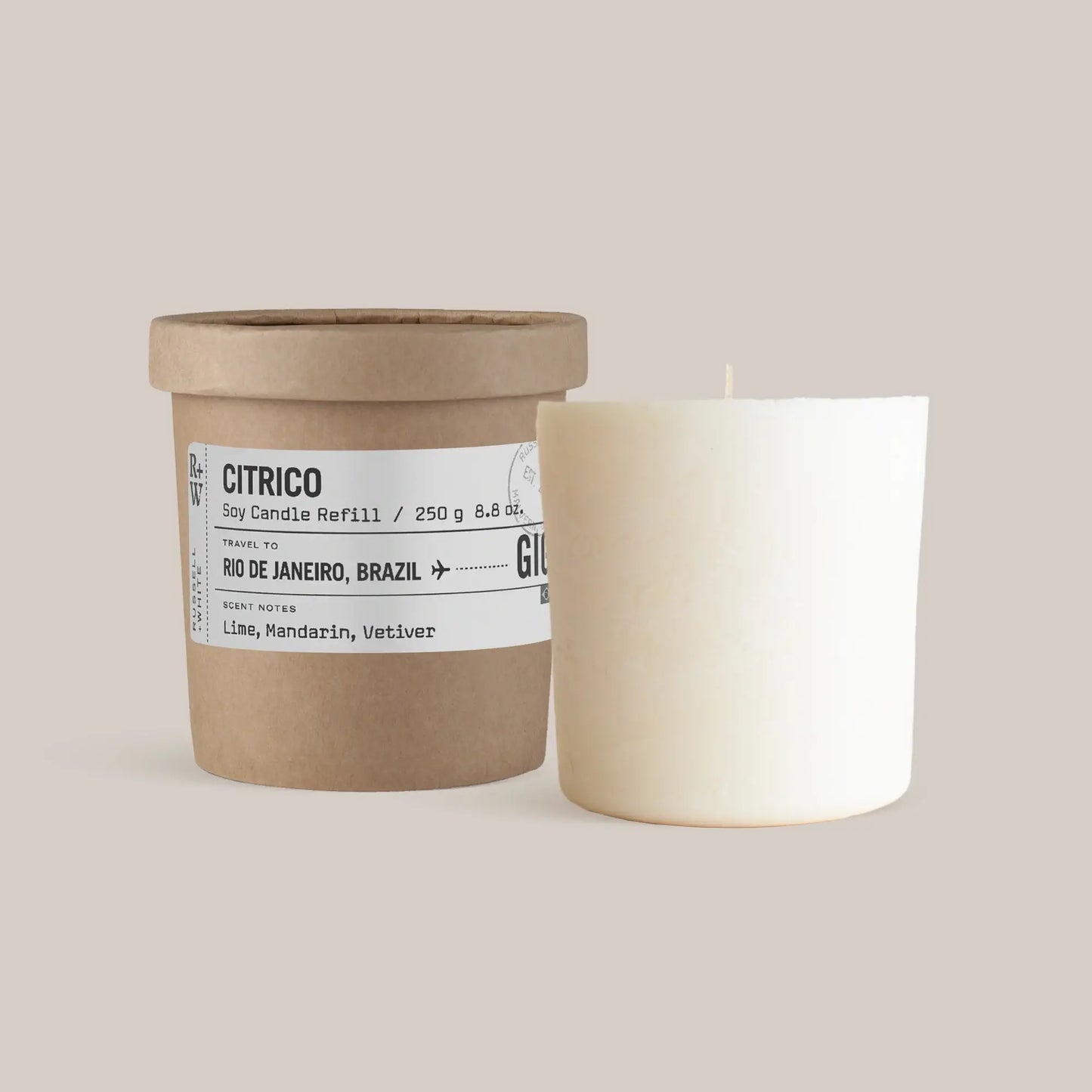 Citrico Scented Candle Refill - White Bear Furnishings
