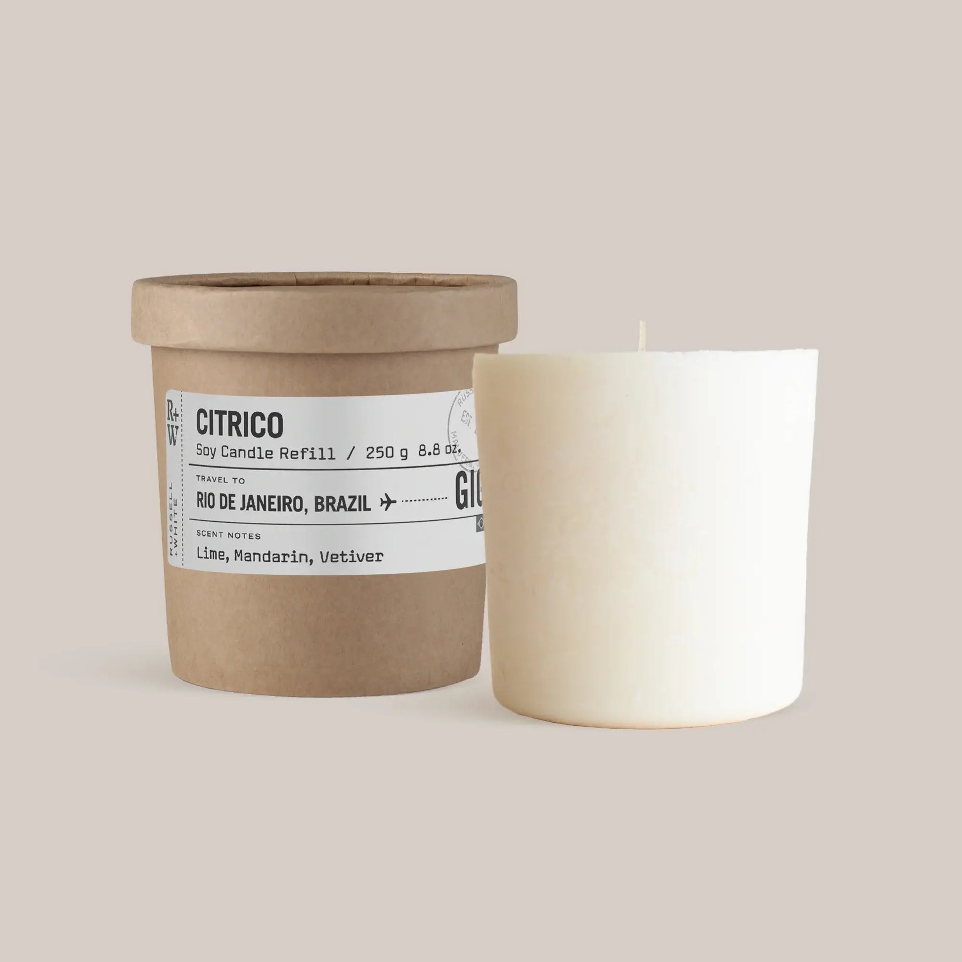 Citrico Scented Candle Refill - White Bear Furnishings
