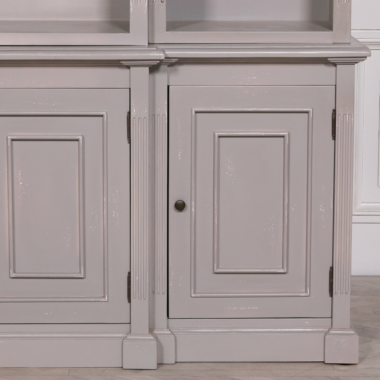Adjustable Mahogany Grand Bookcase Display Cabinet - DBC04 - White Bear Furnishings