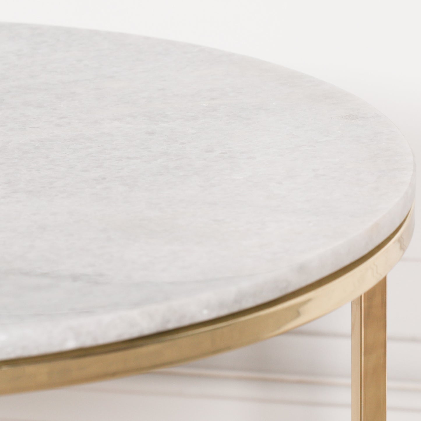 Handcrafted Art Deco Natural Marble & Gold Side Table - FM499 - White Bear Furnishings