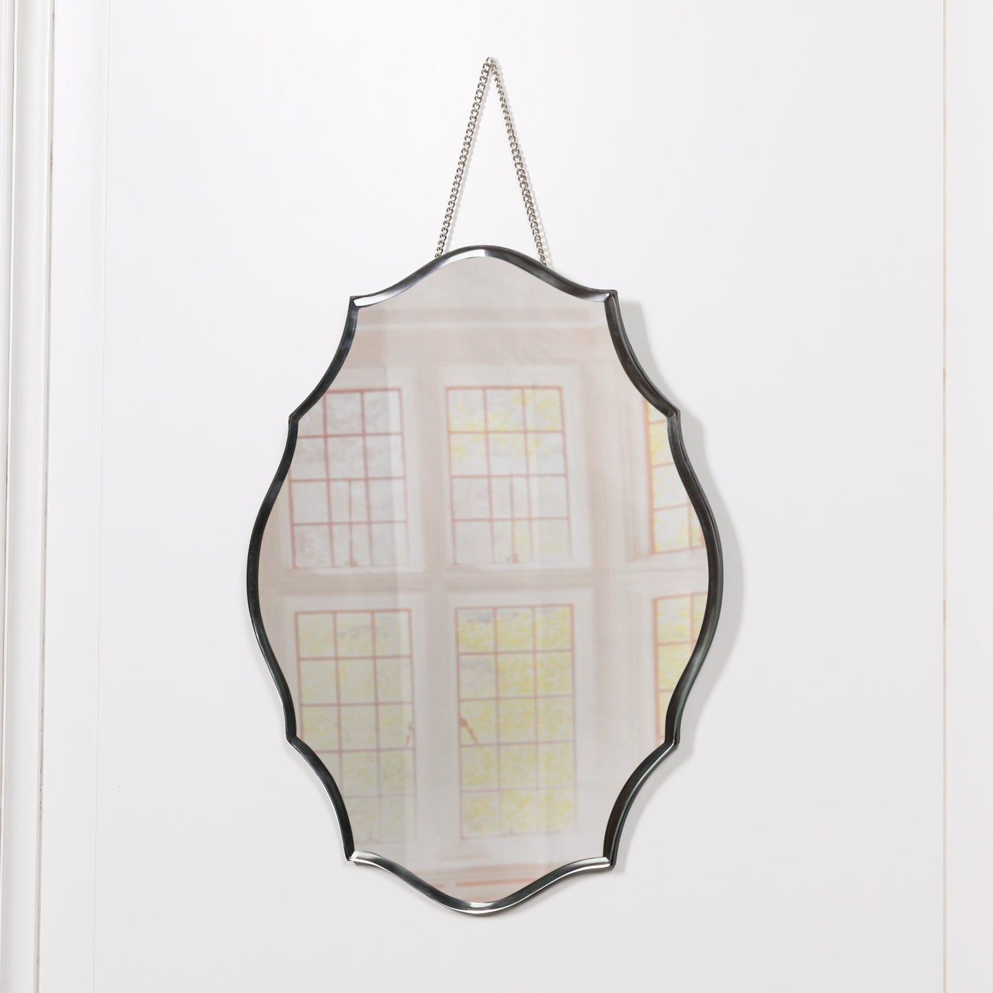 Frameless Scalloped Ornate Bevelled Glass Wall Mirror - FM880