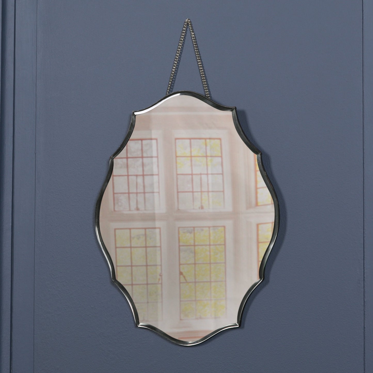 Frameless Scalloped Ornate Bevelled Glass Wall Mirror - FM880