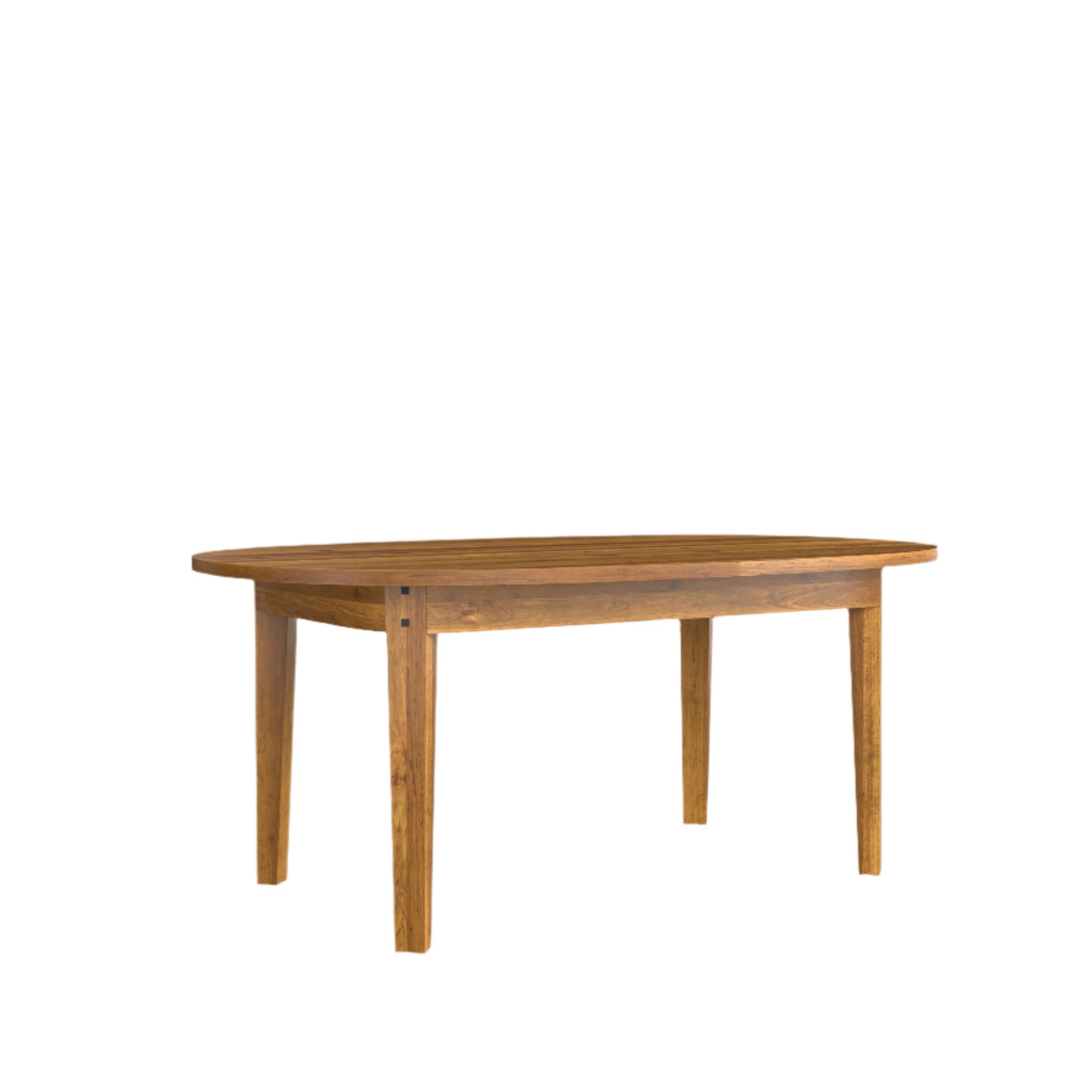 Wooden table on a white background