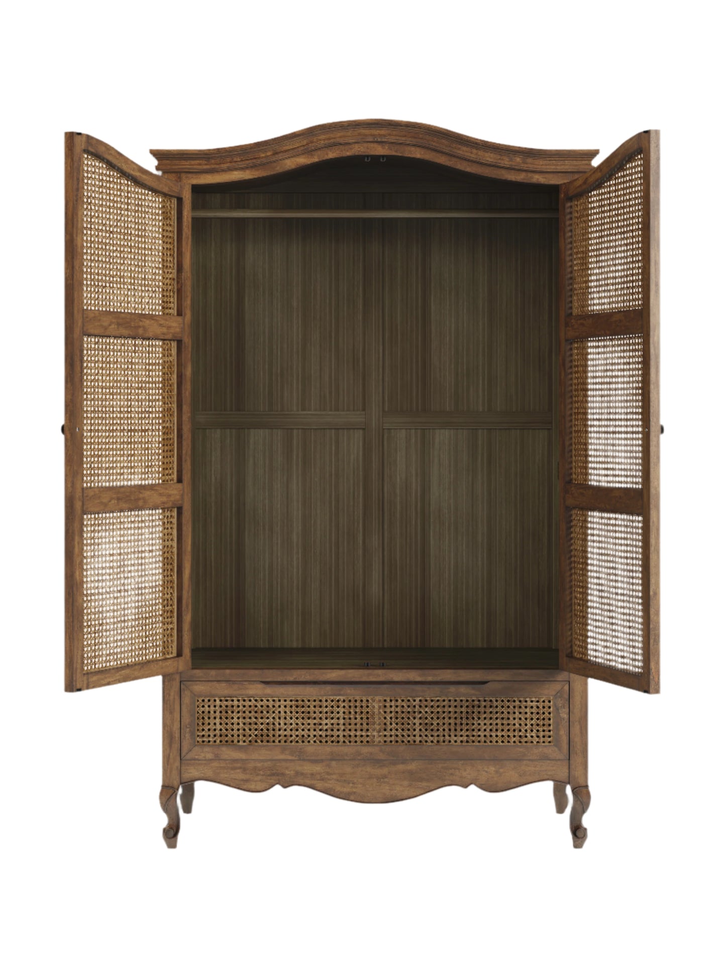 Montpellier 2 Door 1 Drawer Wardrobe in Walnut or Black