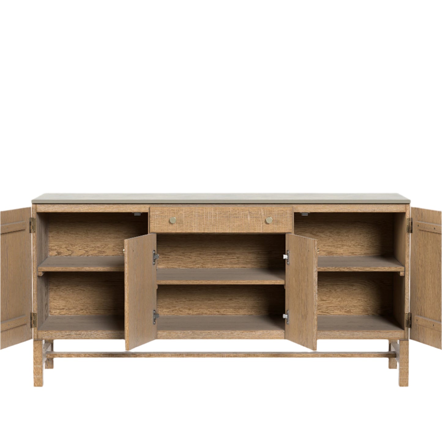 Laura Ashley Braystone Washed Oak 4 Door 1 Drawer Sideboard - 3251004