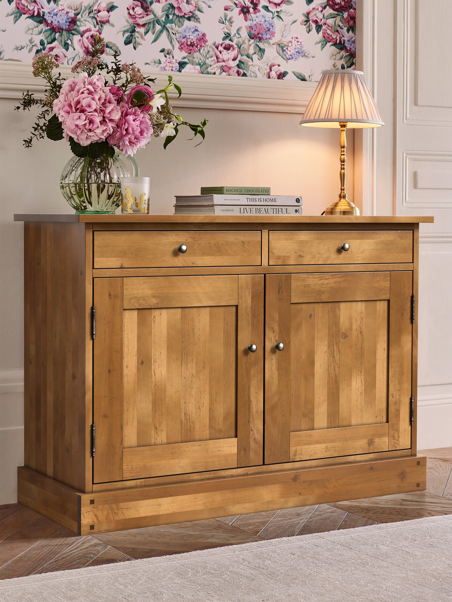 Laura Ashley Garrat 2 Door 2 Drawer Sideboard in Honey - 3394825 - White Bear Furnishings