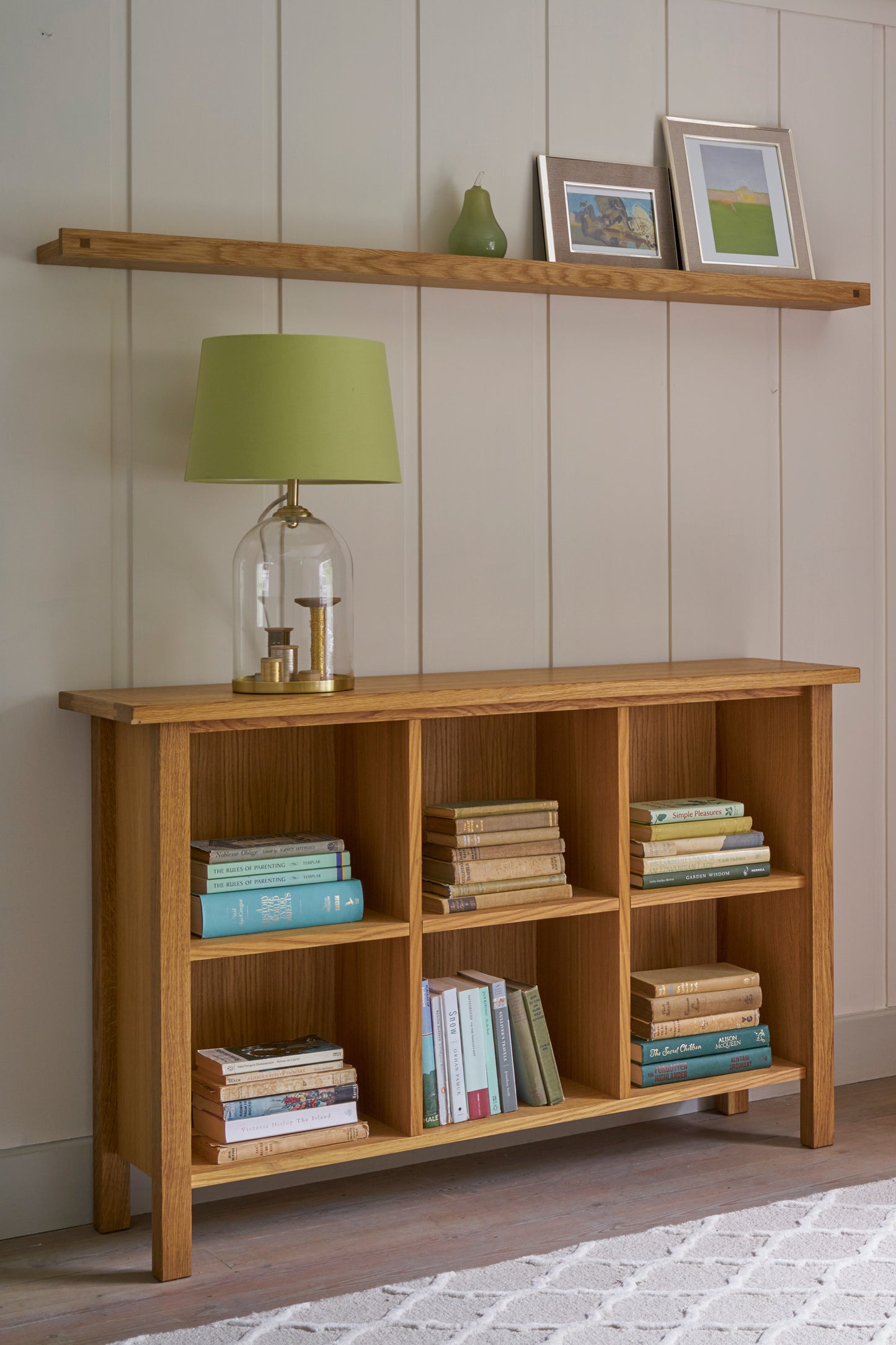 Laura Ashley Milton Low Bookcase in Oak - 3652110