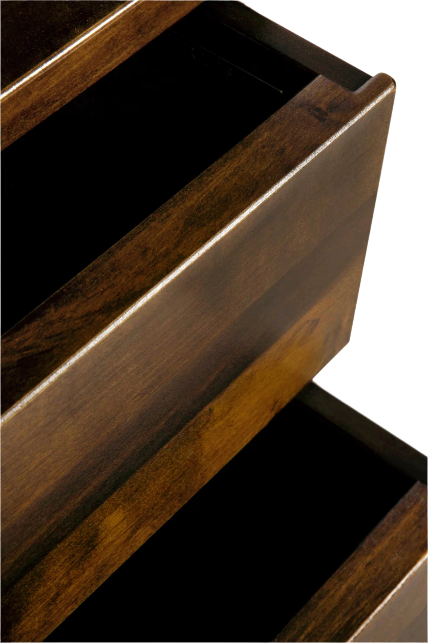 Wooden drawer being pulled out