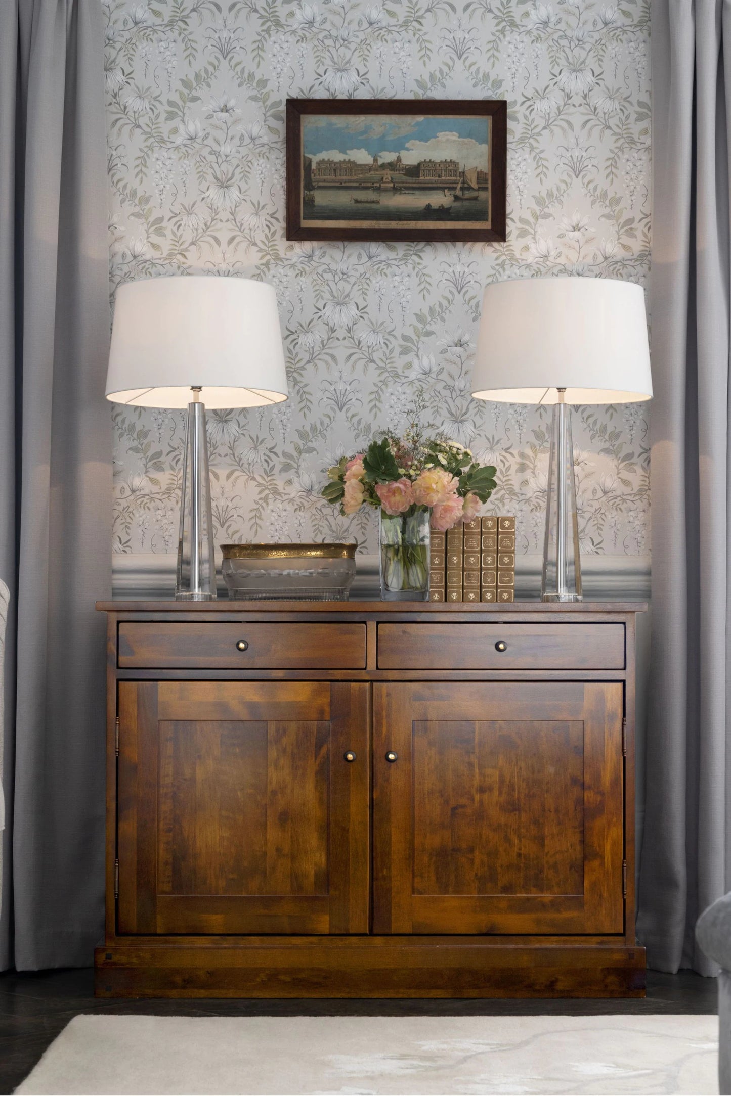 Laura Ashley Garrat 2 Door 2 Drawer Sideboard in Dark Chestnut - 3394844 - White Bear Furnishings