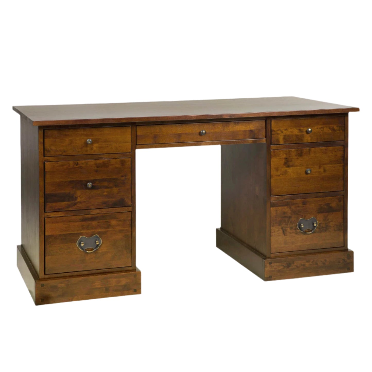 Laura Ashley Garrat 7 Drawer Desk in Dark Chestnut - 3467368 - White Bear Furnishings