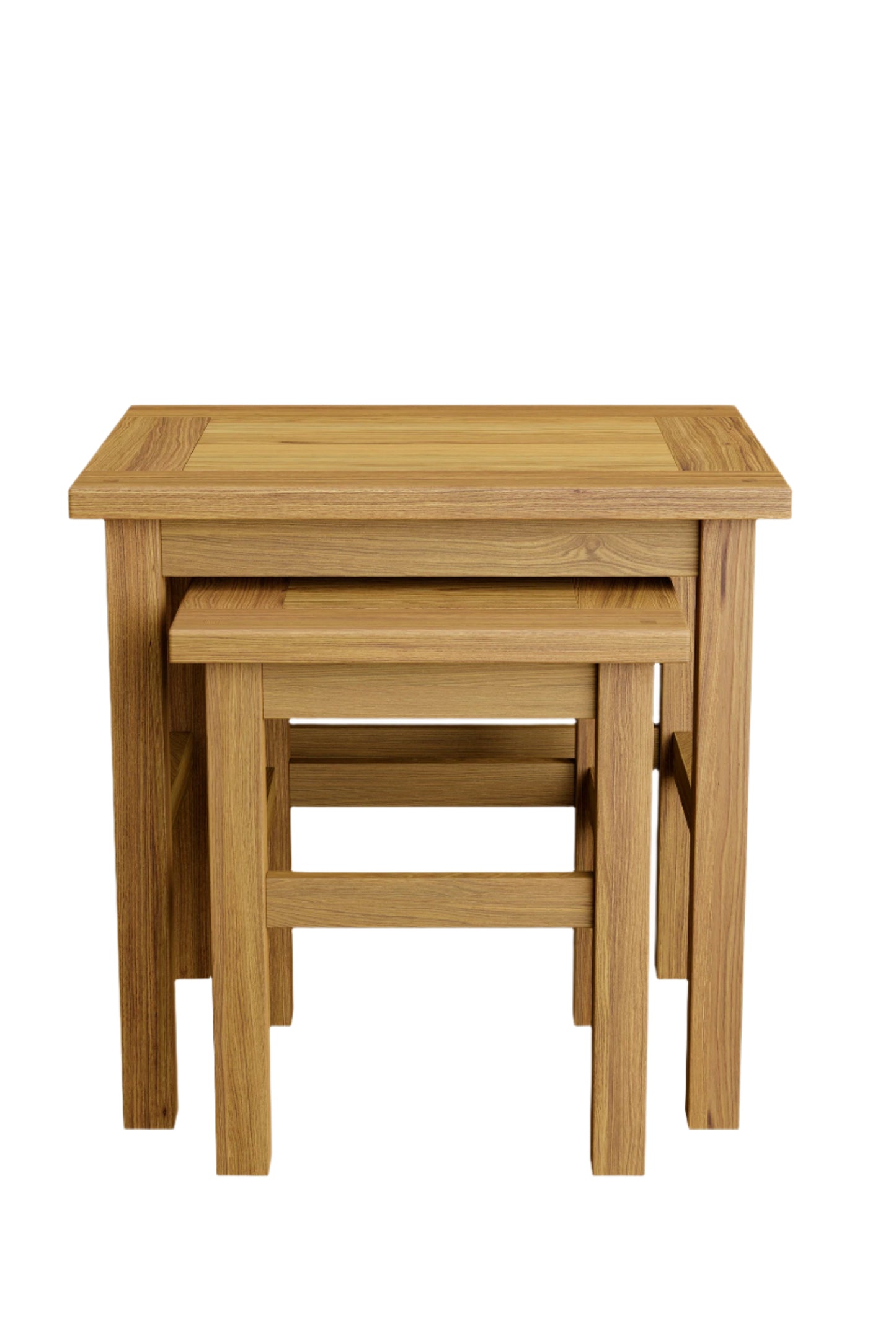 Laura Ashley Milton Nest of 2 Side Tables in Oak Wood - 3345126 - White Bear Furnishings