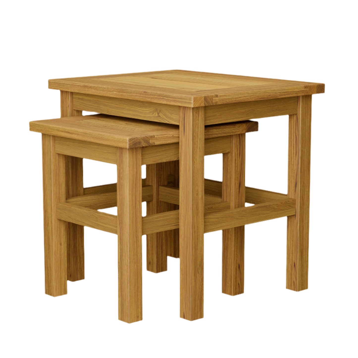 Laura Ashley Milton Nest of 2 Side Tables in Oak Wood - 3345126 - White Bear Furnishings
