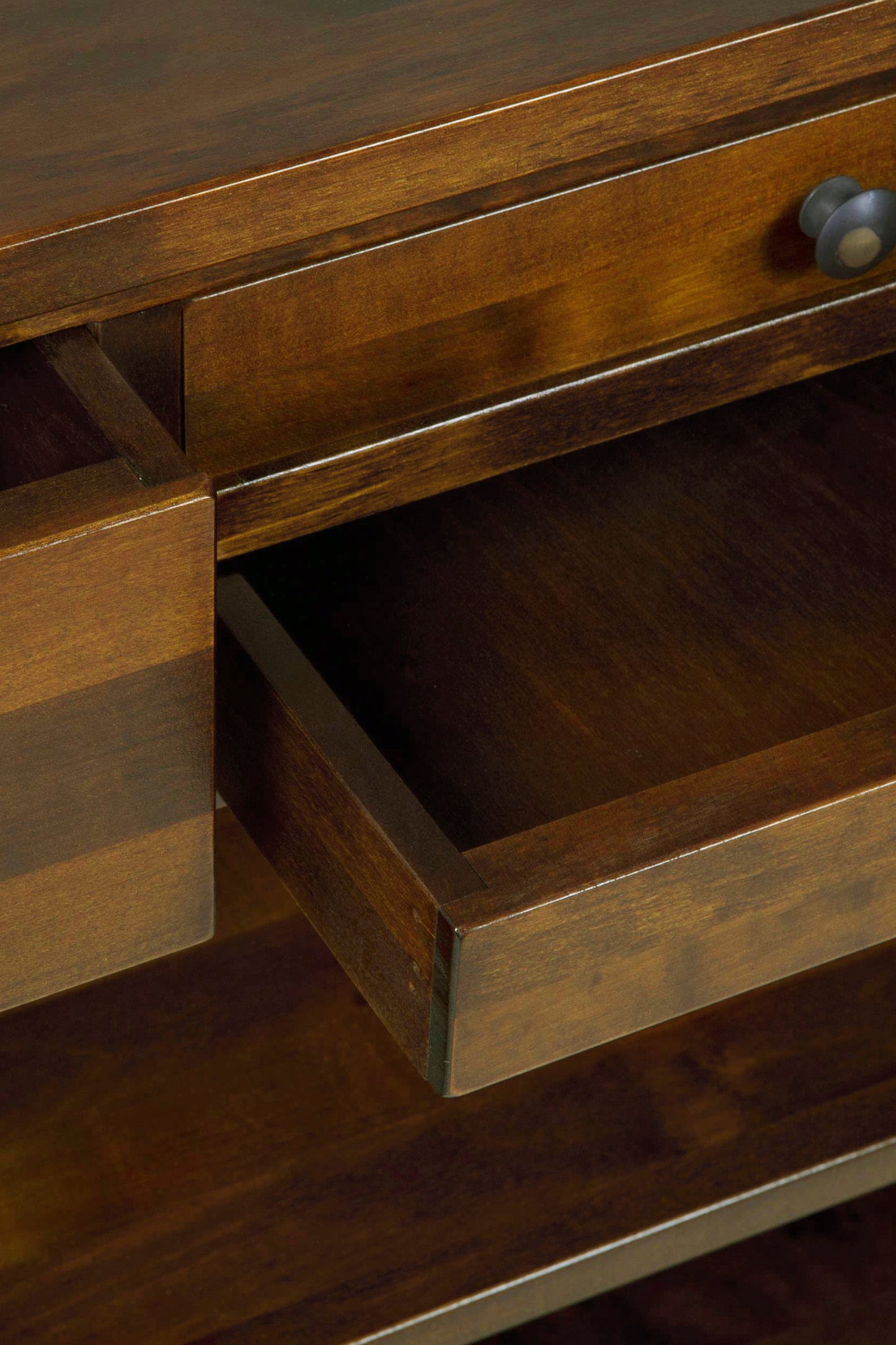 Laura Ashley Garrat 4 Drawer Console Table in Dark Chestnut - 3395731 - White Bear Furnishings