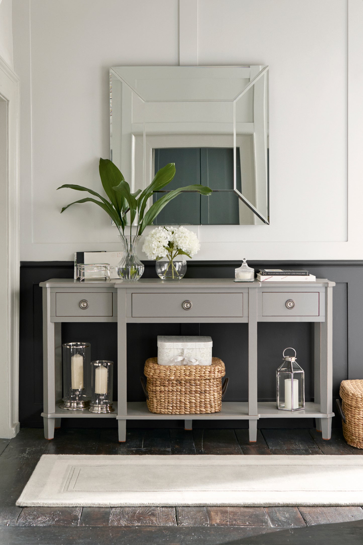 Laura Ashley Henshaw 3 Drawer Triple Console Table