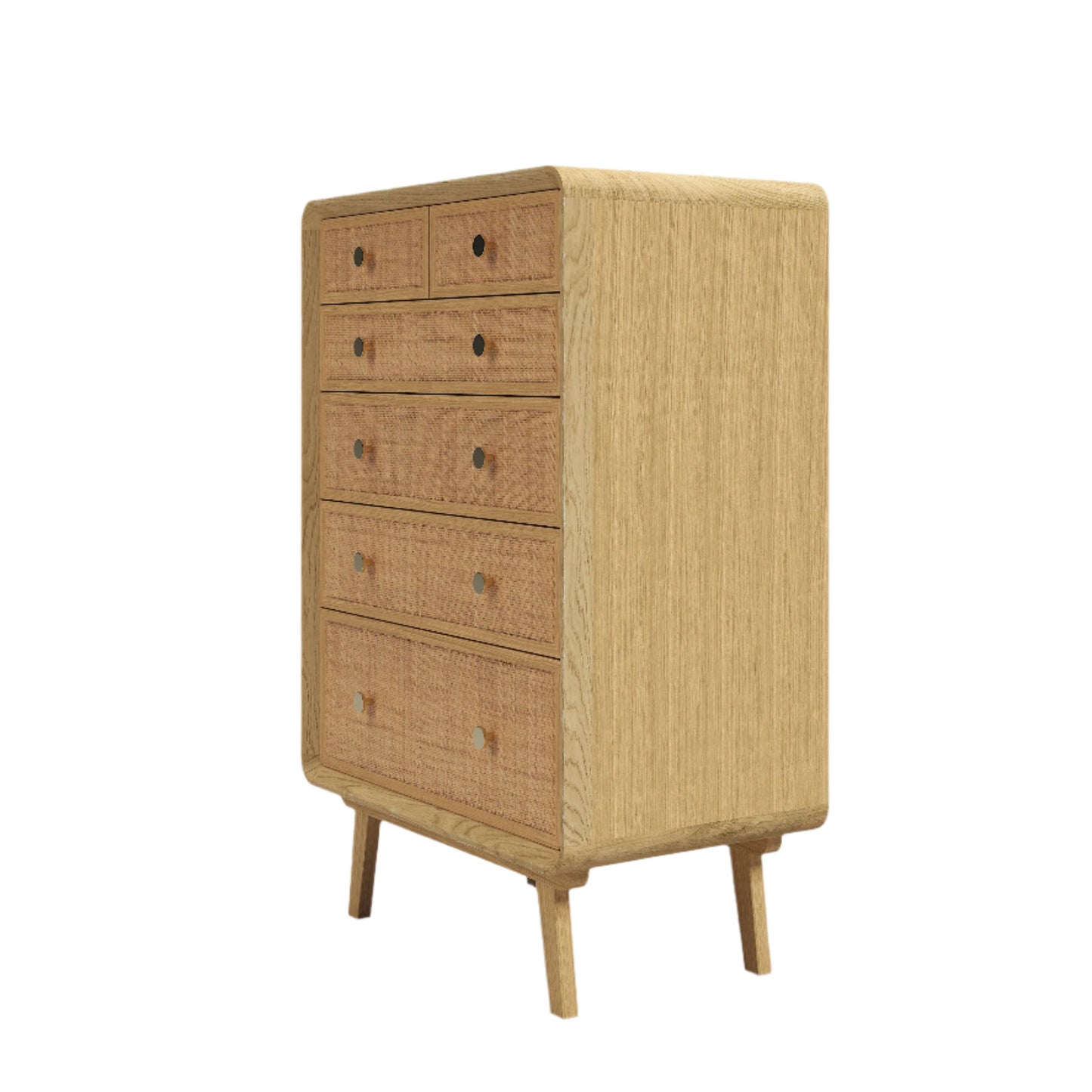 Millen 2+4 Drawer Chest in Oak - 3331002