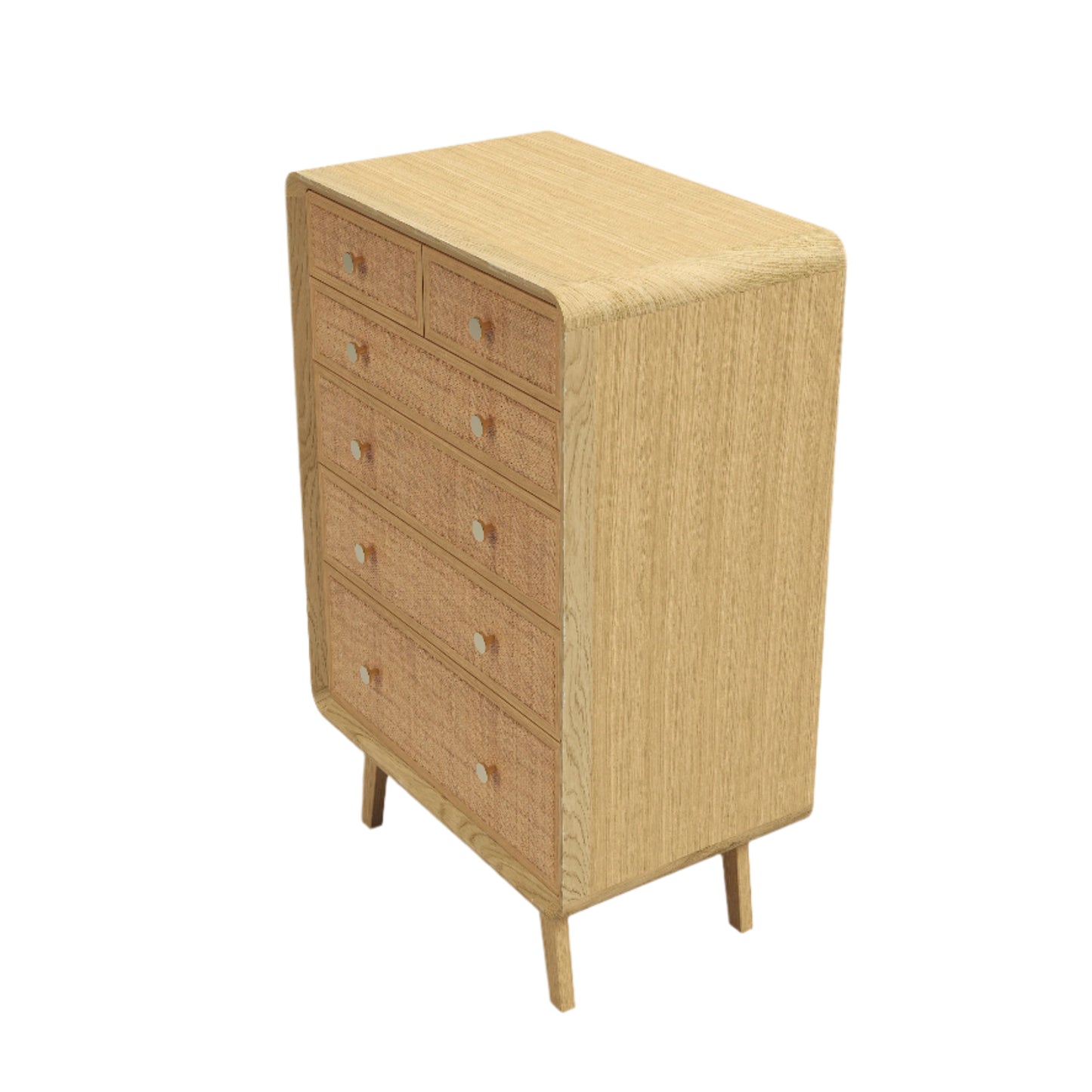 Millen 2+4 Drawer Chest in Oak - 3331002