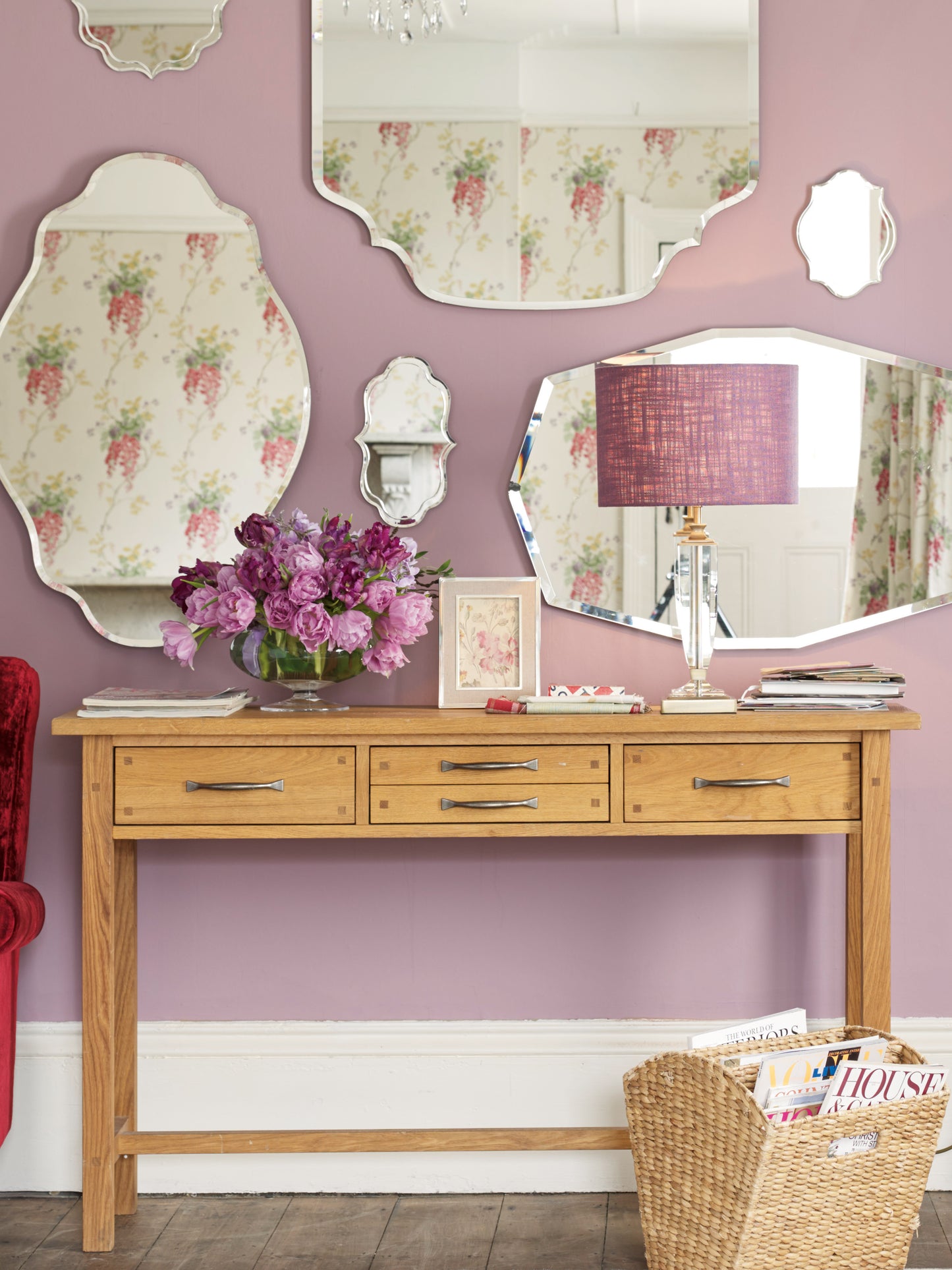 Laura Ashley Milton 4 Drawer Console Table in Oak - 3160617