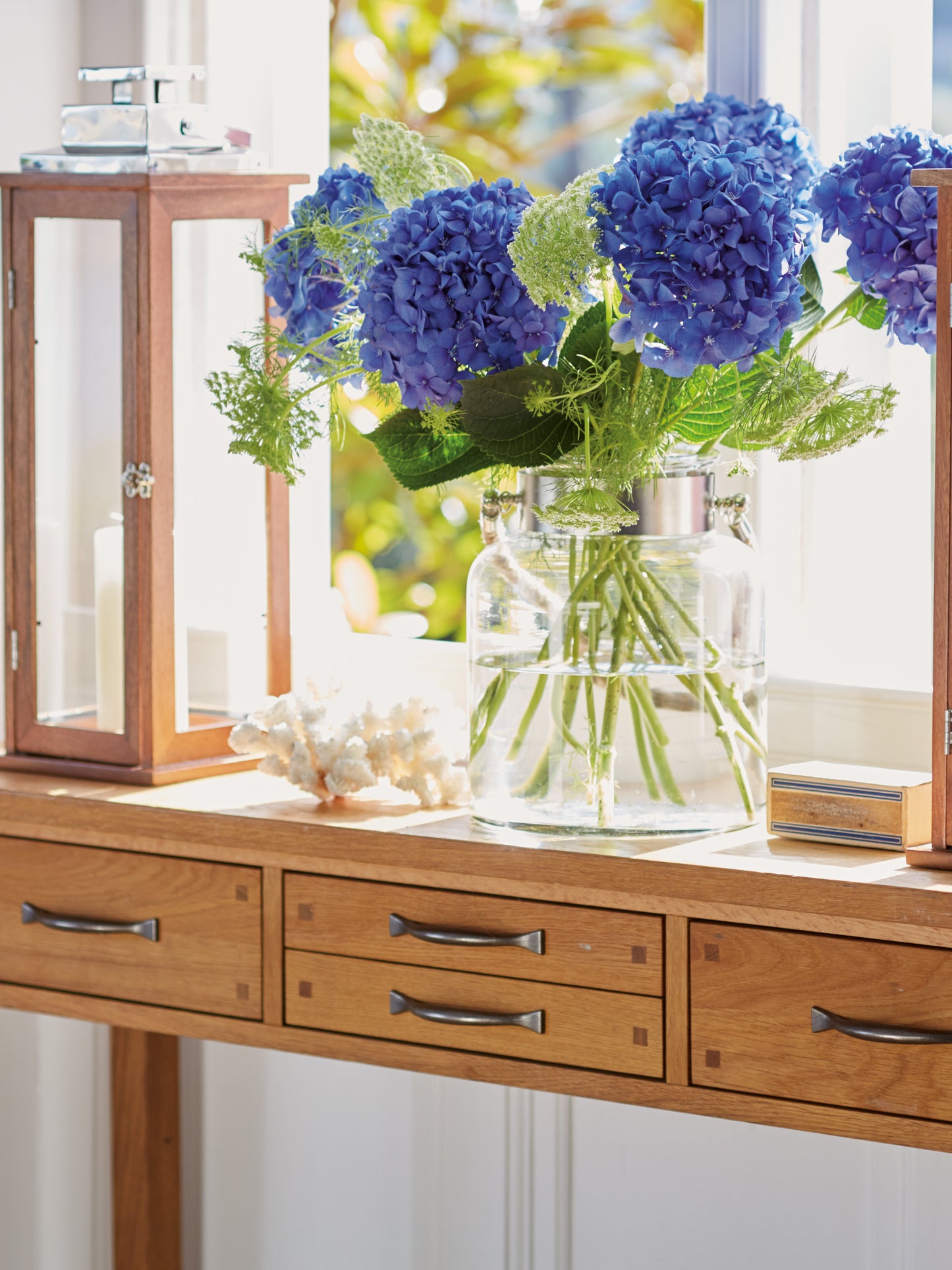 Laura Ashley Milton 4 Drawer Console Table in Oak - 3160617