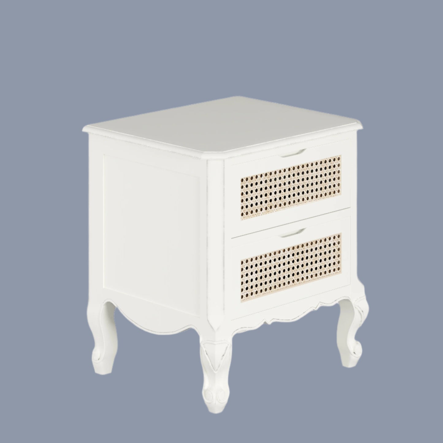 Laura Ashley Montpellier 2 Drawer Bedside Chest in Black, Walnut or Ivory