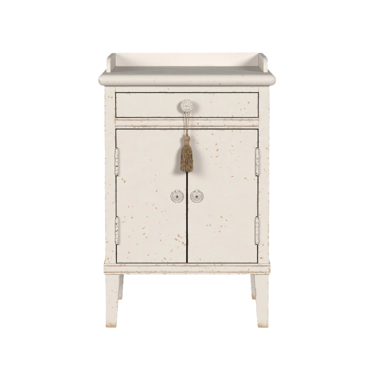 Laura Ashley Annaside Antique White 2 Door 1 Drawer Bedside Cabinet