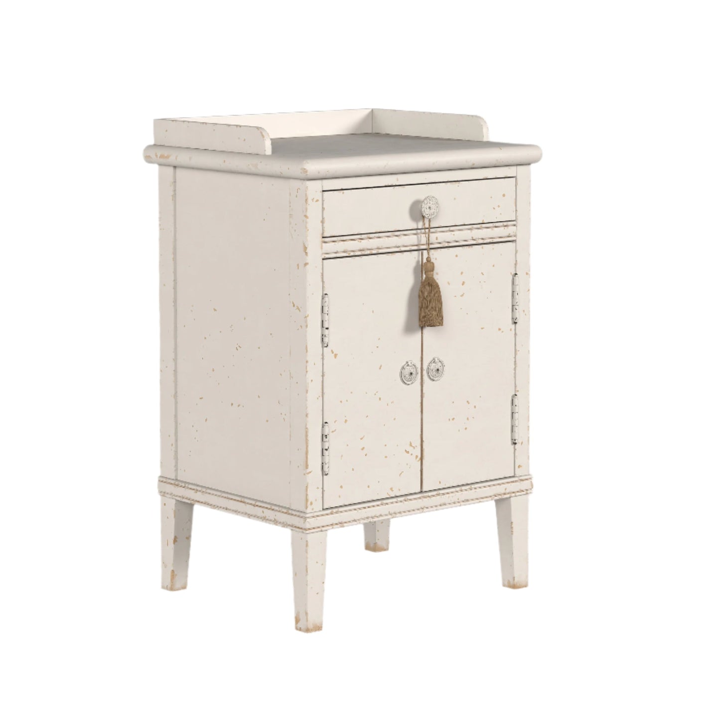 Laura Ashley Annaside Antique White 2 Door 1 Drawer Bedside Cabinet