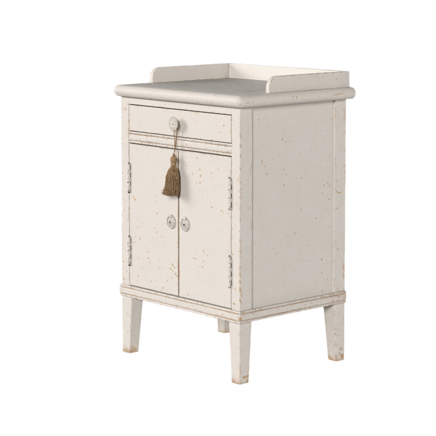 Laura Ashley Annaside Antique White 2 Door 1 Drawer Bedside Cabinet