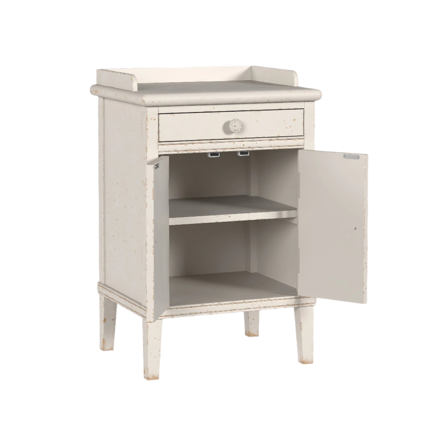 Laura Ashley Annaside Antique White 2 Door 1 Drawer Bedside Cabinet