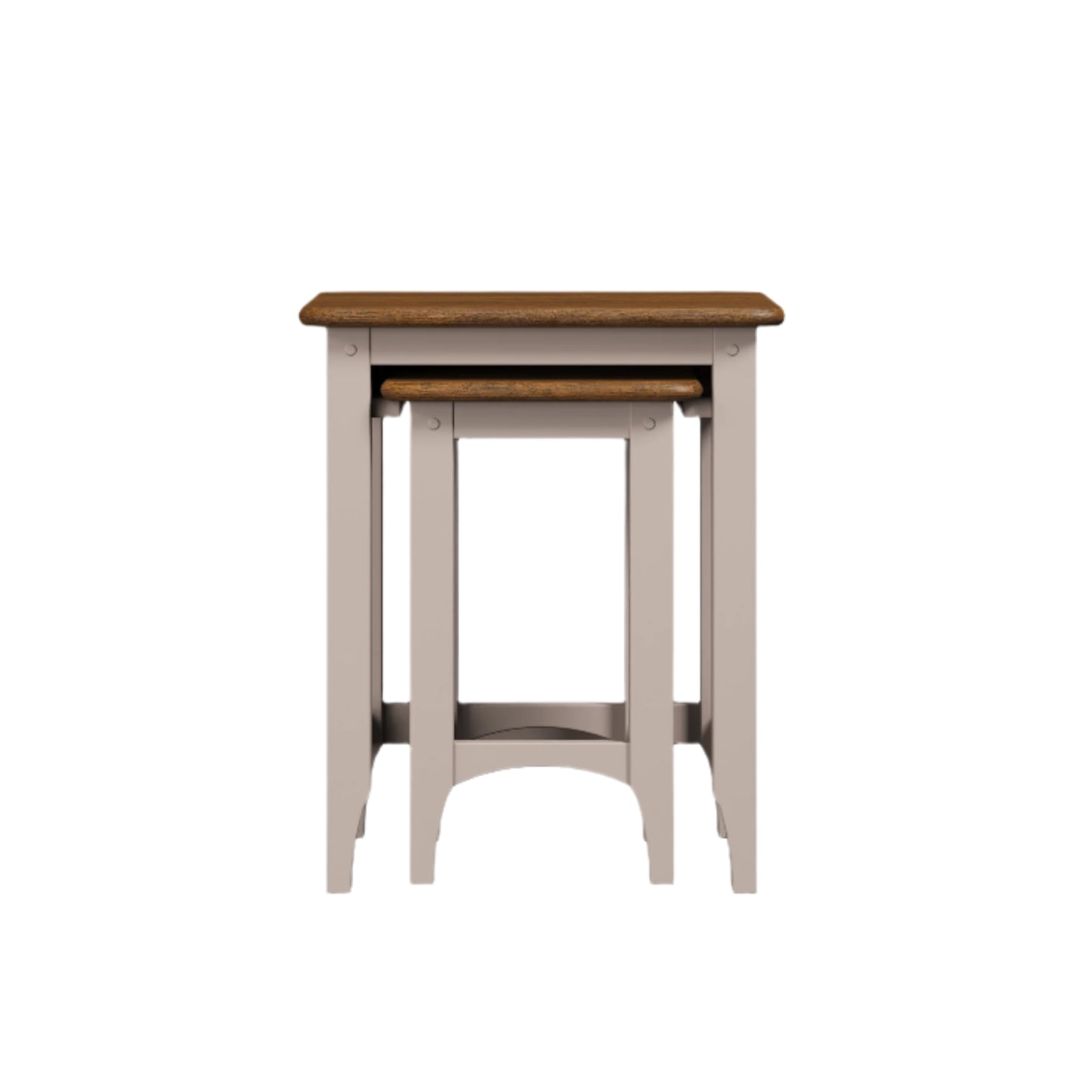 Laura Ashley Hapton Nest of 2 Tables in Soft Truffle and Dark Chesnut - 3311008